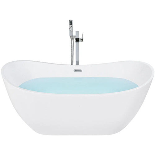 Beliani Baignoire îlot blanche 170 x 77 cm ANTIGUA