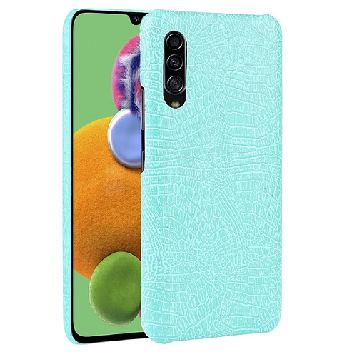 Wewoo Coque Rigide Pour Galaxy A70s antichoc Crocodile Texture PC + Etui en PU vert clair