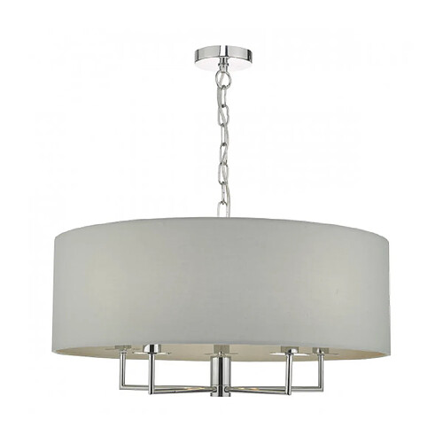 Luminaire Center Suspension Jamelia Chrome poli,gris 5 ampoules 18cm