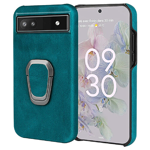 Coque en TPU + PU avec béquille, cyan pour votre Google Pixel 6a