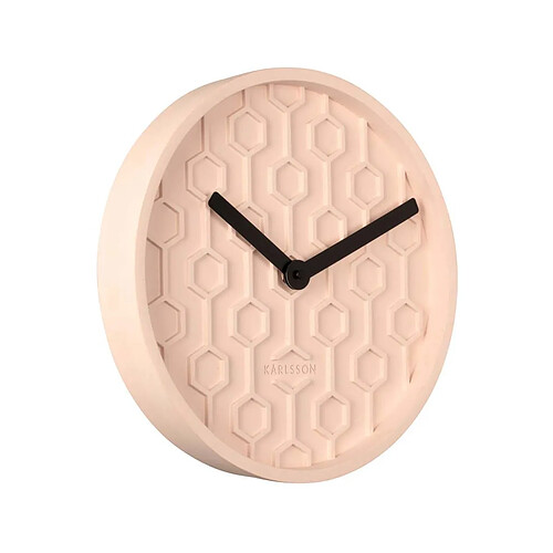 Karlsson Horloge ronde en béton Honey 31 cm Rose.