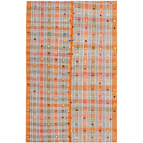 Vidal Tapis de laine 227x146 orange Jajim