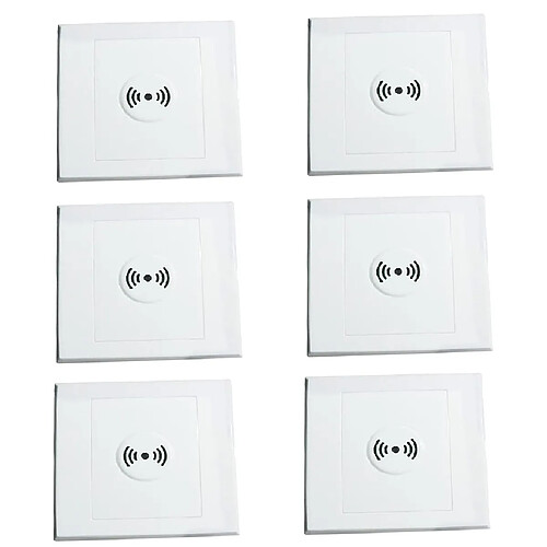 6 Pcs Commutateurs Automatique de Lumière Contrôlée par Mur Lampe Lumière Fixée au Mur 3 Lignes