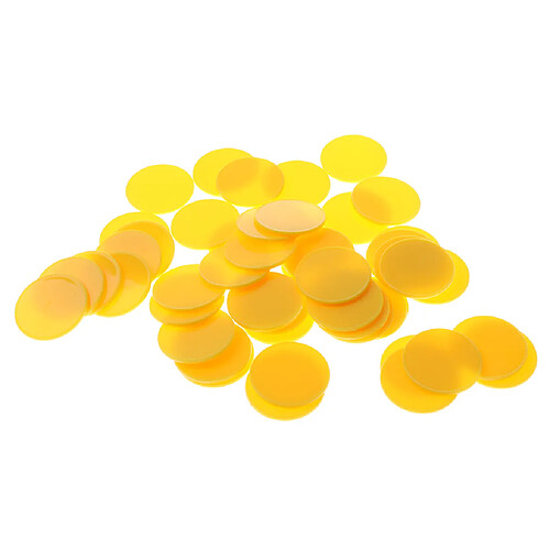 50pcs puces de compteurs en plastique pour l'enseignement de calcul de mathématiques jaune