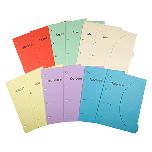 Tarifold Chemises à onglet standard Smartfolder® - sachet de 12 - Lot de 6