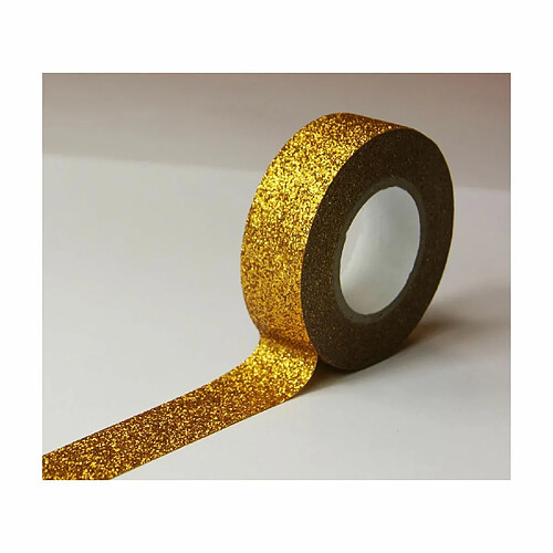 Youdoit Masking tape - Doré - Paillettes - Repositionnable - 15 mm x 10 m