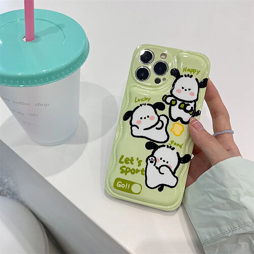 GUPBOO Étui pour iPhone11 Style coréen Pacha chien dessin animé étui pour téléphone portable silicone femme