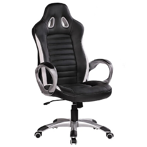 Mes Fauteuil de bureau gamer 66x66,6x122/131 cm noir