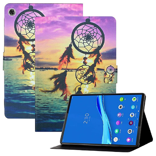 Etui en PU avec support et porte-cartes attrapeur de rêves pour votre Samsung Galaxy Tab A8 10.5 (2021) X205/X200