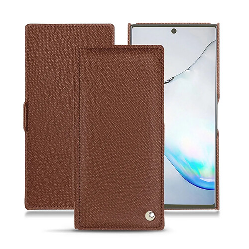 Housse cuir Samsung Galaxy Note10 - Rabat horizontal - Marron délicat ( Pantone #95614d) - NOREVE