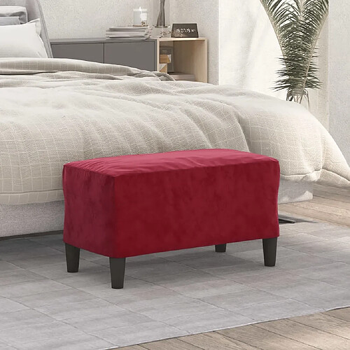 vidaXL Banc Rouge bordeaux 70x35x41 cm Velours