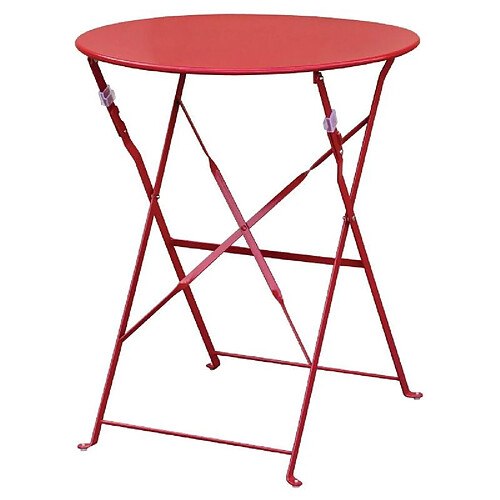 Table de Terrasse en Acier Rouge 595 mm - Bolero