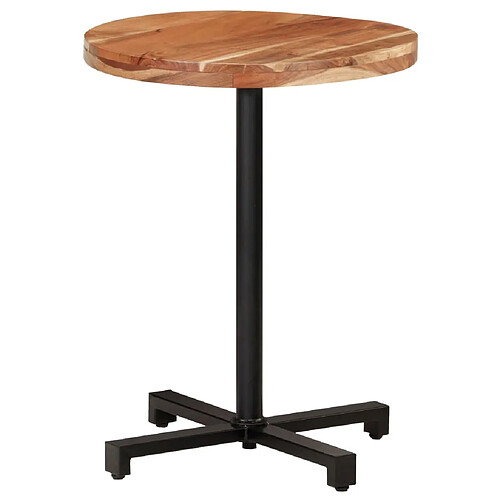 vidaXL Table de bistro Ronde Ø60x75 cm Bois d'acacia massif