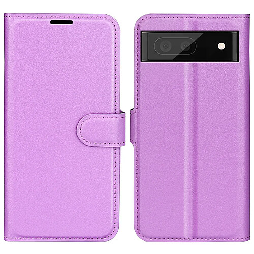 Etui en PU texture litchi, violet pour votre Google Pixel 7