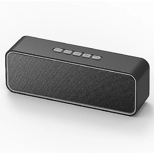 Universal Haut-parleur Bluetooth sans fil, haut-parleur Bluetooth 5.0 portable avec basse à double pilote, stéréo 3D, radio FM, fonctions mains libres (gris)