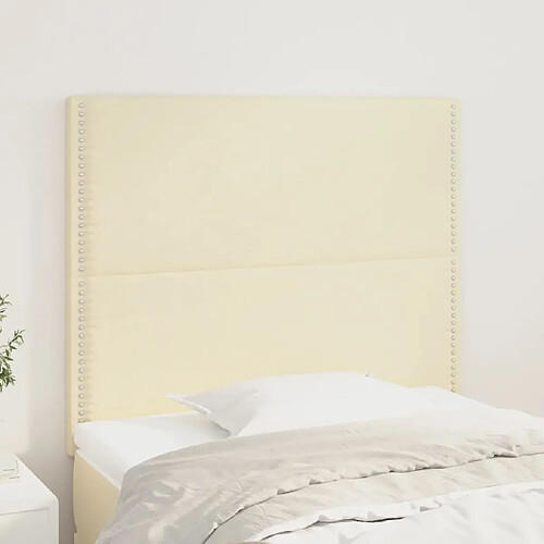 vidaXL Têtes de lit 2 pcs Crème 80x5x78/88 cm Similicuir