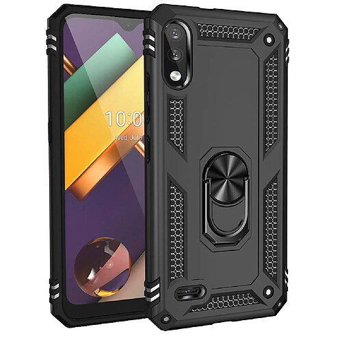 Coque en TPU Anti-chute hybride avec béquille noir pour votre LG K22