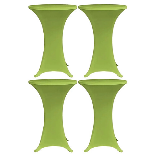 vidaXL Housses de table extensible 4 pcs 80 cm Vert