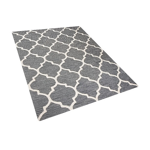 Beliani Tapis en laine gris 160 x 230 cm YALOVA