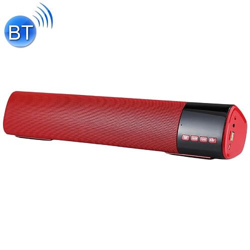 Wewoo Enceinte Bluetooth rouge V3.0 + EDR haut-parleur stéréo avec écran LCD, MIC intégré, Appels mains-libres de soutien et carte TF AUX IN, Distance: 10m