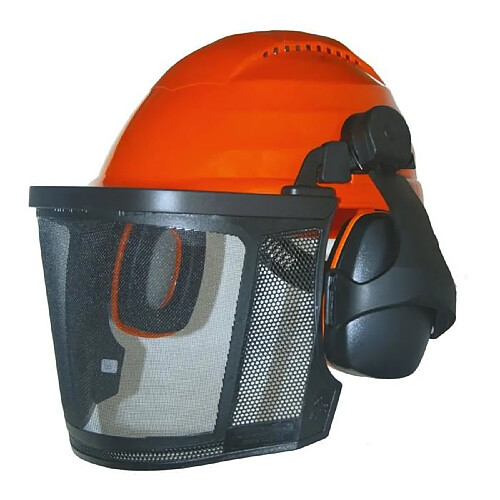 Cstore JARDIN PRATIQUE Casque de protection forestier avec grille métallique + Proteges oreilles