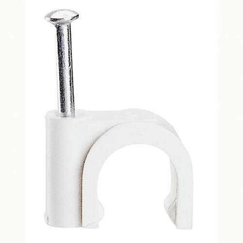 attache pontet - legrand fixfor - pour câble rond - 9 mm - blanc