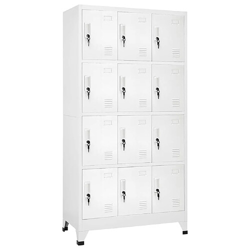 vidaXL Armoire à casier avec 12 compartiments 90x45x180 cm