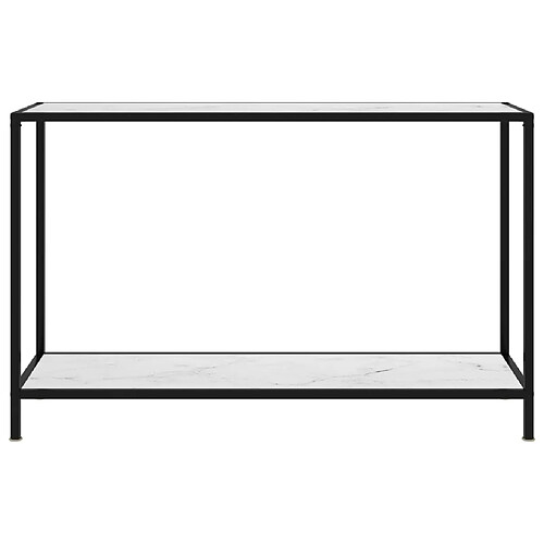 Maison Chic Table console | Meuble d'entrée | Table d'appoint Blanc 120x35x75 cm Verre trempé -GKD93536