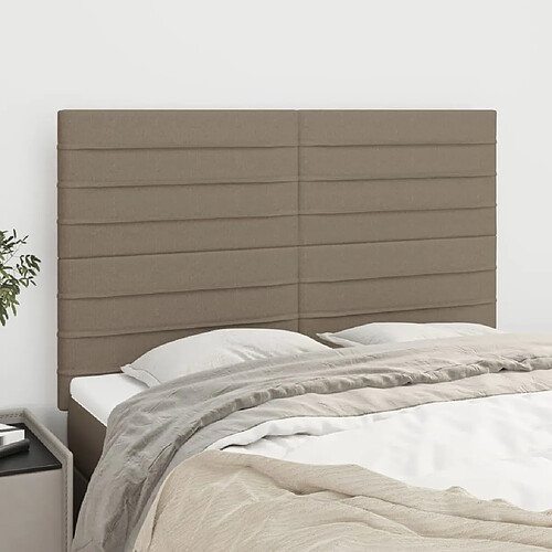 vidaXL Têtes de lit 4 pcs Taupe 72x5x78/88 cm Tissu