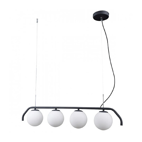 Luminaire Center Suspension moderne Carimi noir satiné