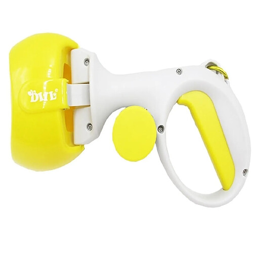 Wewoo Portable Pooper Poignée Scooper Longue Récupérateur de déchets Outils de nettoyage Chien de Accessoires de pour animaux de compagnie chiens Jaune