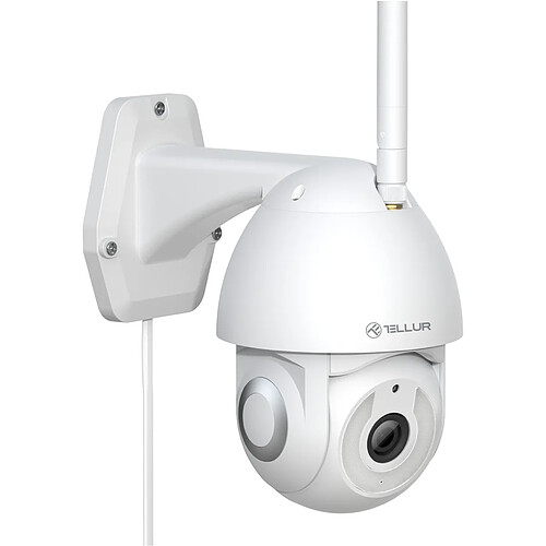 Caméra extérieure Tellur Smart WiFi, 3MP, UltraHD, suivi automatique, PTZ, blanc