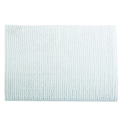 MSV Tapis de bain Microfibre CHENILLE 40x60cm Blanc