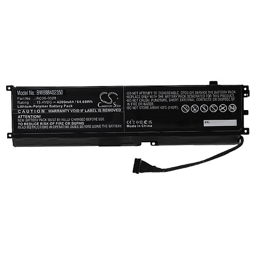 vhbw Batterie compatible avec Razer Blade 15 RZ09-0328, RZ09-03304x, RZ09-03305x, RZ09-0330x ordinateur portable (4200mAh, 15,4V, Li-polymère)