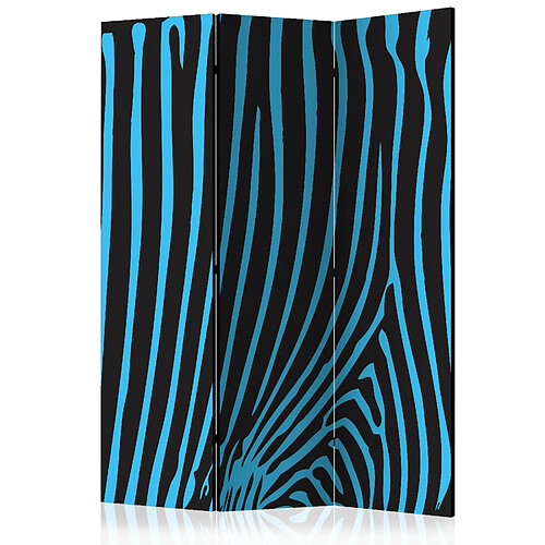 Artgeist Paravent - Zebra pattern (turquoise) [Room Dividers] [135x172]