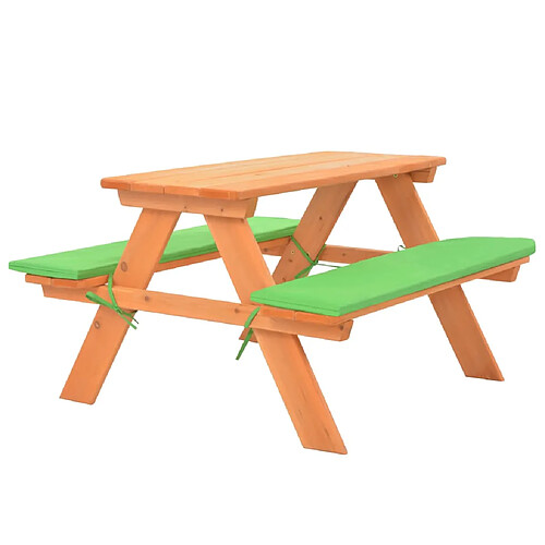 vidaXL Table de pique-nique pour enfants avec bancs 89x79x50 cm Sapin