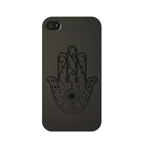 Mocca Coque Rubber noir main de Fatma pour iPhone 4 / 4S