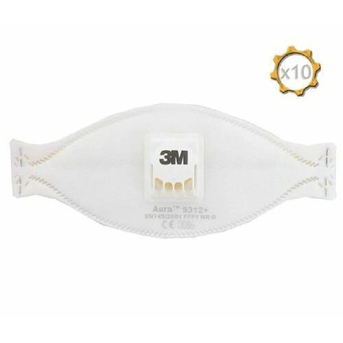 3M GT500073199 Lot de 10 masques antipoussières Aura 9312+