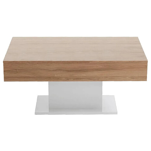 Maison Chic Table basse,Table Console pour salon Chêne antique et blanc -MN71353