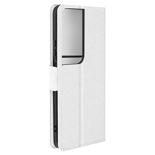 Avizar Housse pour Honor 90 Smart Porte-carte et Support Languette Aimantée Blanc