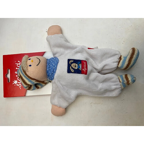 sigikid Doudou lutin blanc bleu et rouge