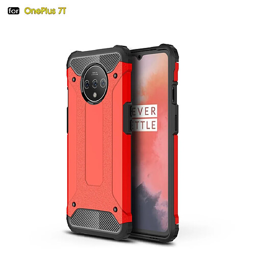 Wewoo Coque Souple Pour OnePlus 7T Combinaison TPU + PC Rouge