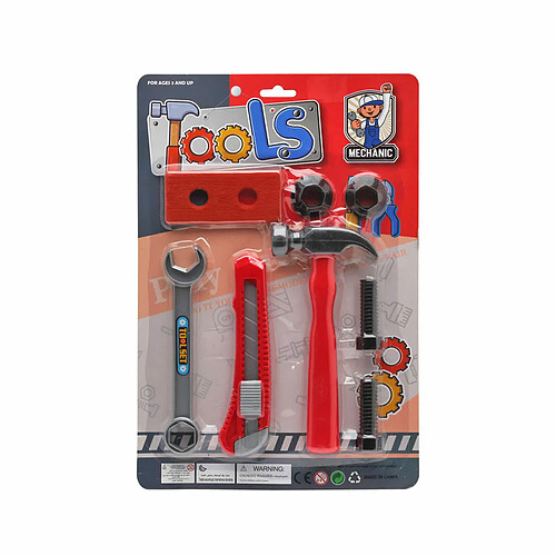 BigBuy Kids Jeu d'outils pour les enfants Tools Mechanic 8 Pièces