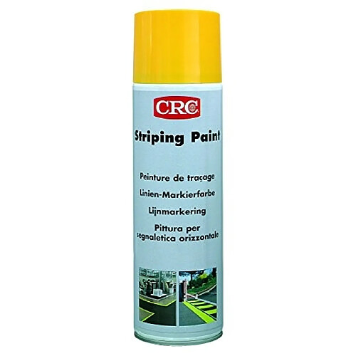 CRC 11671 STRIPING PAINT MARKIER COULEUR, JAUNE, BOMBE AÉROSOL 500 ML