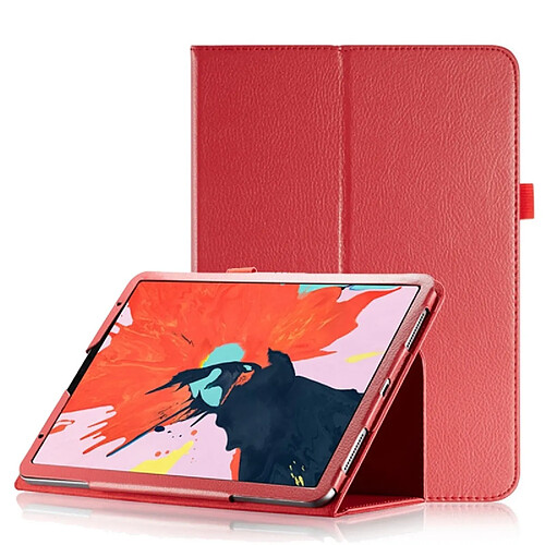 Wewoo Housse Étui Coque en cuir à rabat horizontal Texture Litchi pour iPad Pro 11 pouces 2018avec support et fonction Veille / Réveil Rouge