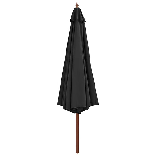 Helloshop26 Parasol avec mât en bois 350 cm anthracite 02_0008126