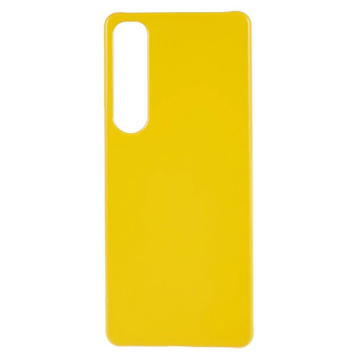 Coque en TPU anti-poussière, surface brillante, caoutchoutée jaune pour votre Sony Xperia 1 IV