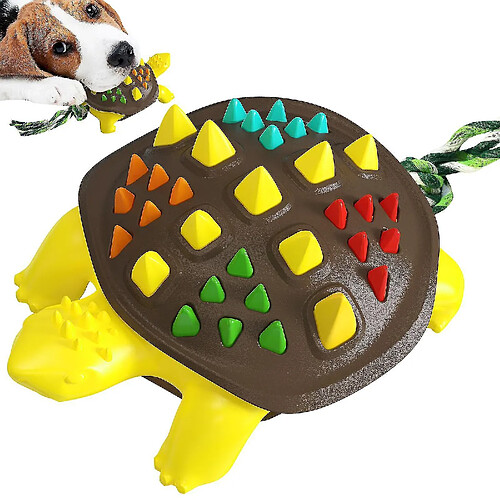 Jouets pour chien Tortue Jouets de dentition interactifs pour chiens Jouets de dentition pour molaires et dents propres Jouets de dentition interactifs pour petits, moyens et grands chiens