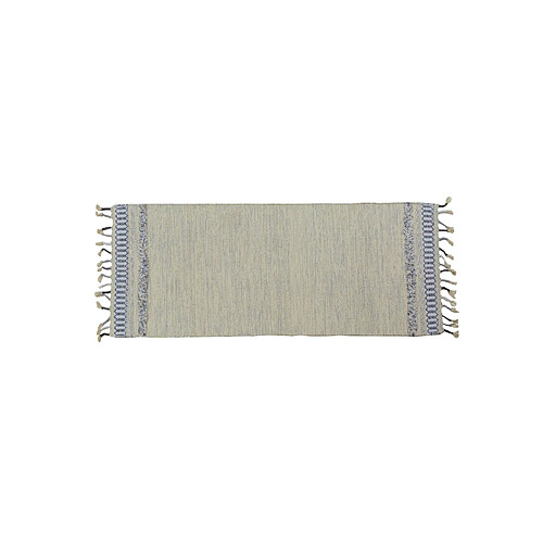 Alter Tapis boston moderne, style kilim, 100% coton, gris, 180x60cm