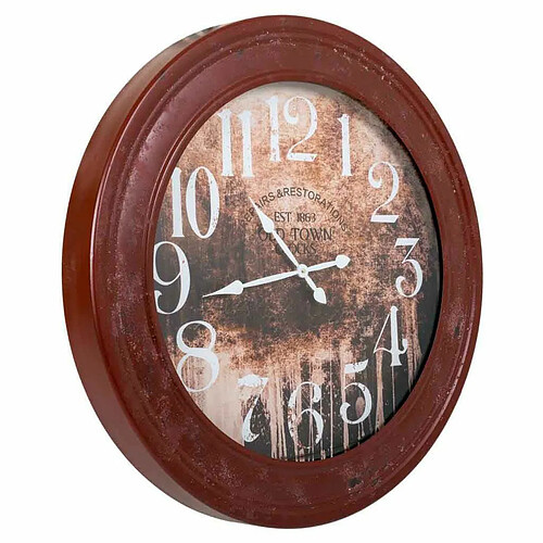 Horloge Murale Alexandra House Living Rouge Bois d'épicéa Bois MDF 80 x 8 x 80 cm